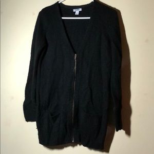 Knit zip up cardigan